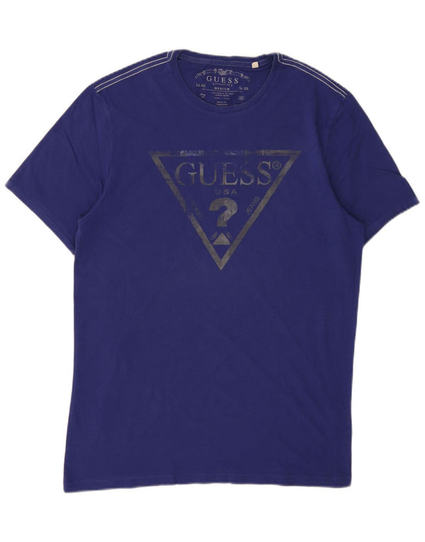 Ανδρικό γραφικό μπλουζάκι Guess Top Medium Purple Βαμβακερό