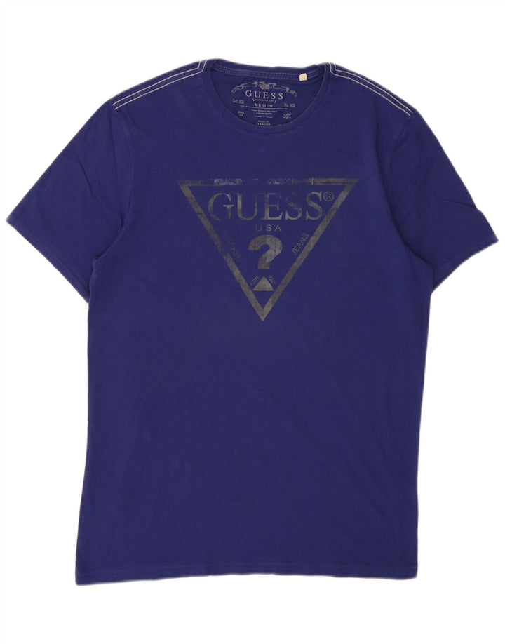 Ανδρικό γραφικό μπλουζάκι Guess Top Medium Purple Βαμβακερό
