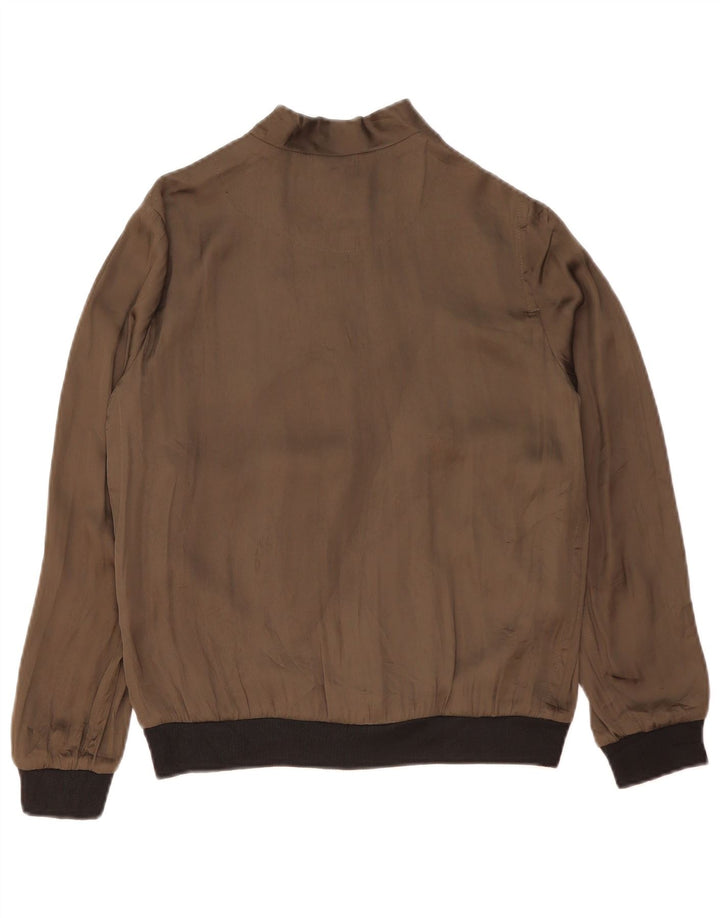 Zara γυναικείο μπουφάν υπερμεγέθη UK 10 Small Khaki Colourblock Polyester