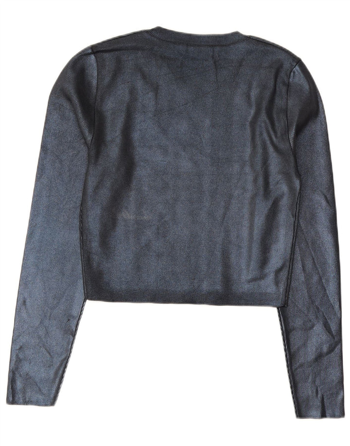 Zara Γυναικείο Crop Top UK 18 XL Navy Blue Polyester