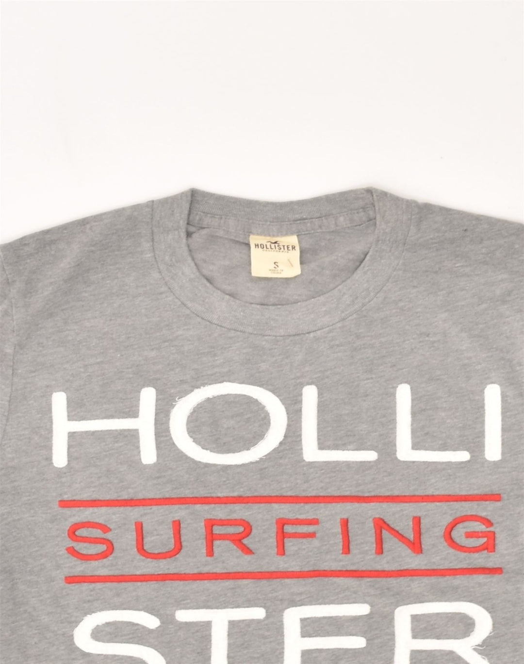 HOLLISTER Mens Graphic T-Shirt Top Small Grey Cotton | Vintage Hollister | Thrift | Second-Hand Hollister | Used Clothing | Messina Hembry 