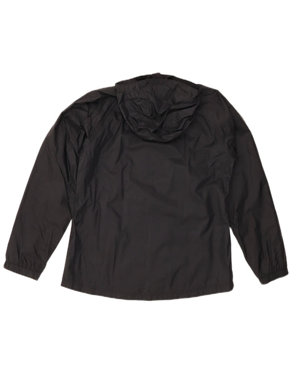 L.L.BEAN Γυναικείο μπουφάν βροχής με κουκούλα UK 10 Small Black Nylon
