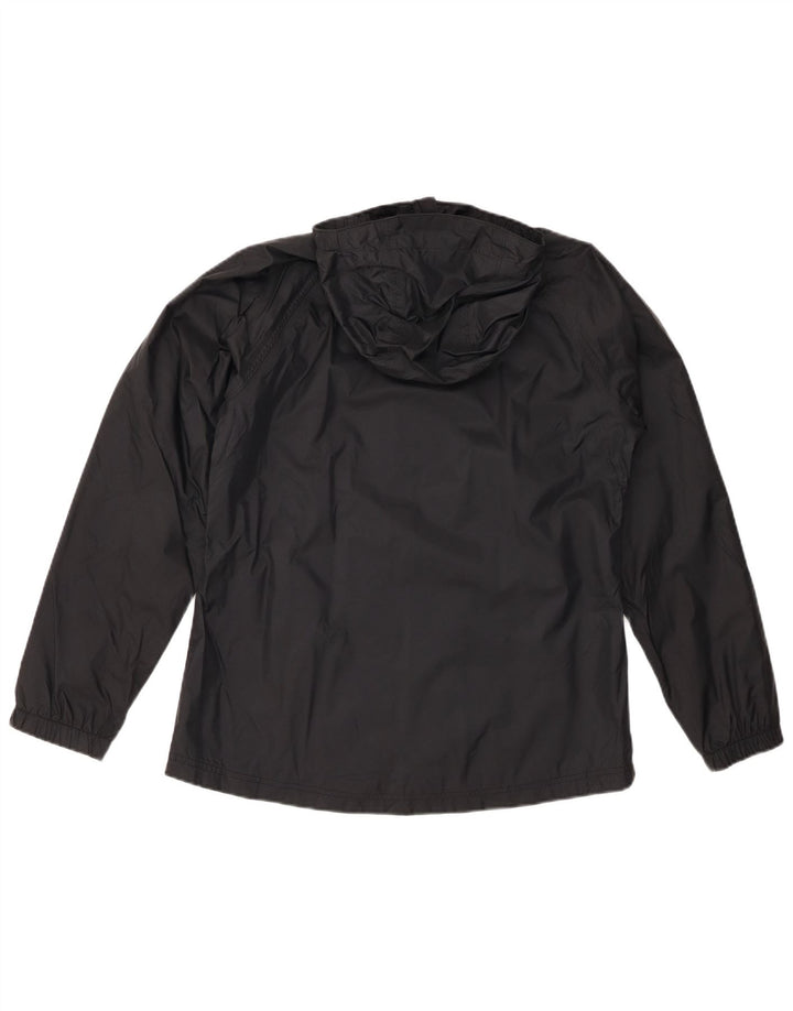 L.L.BEAN Γυναικείο μπουφάν βροχής με κουκούλα UK 10 Small Black Nylon