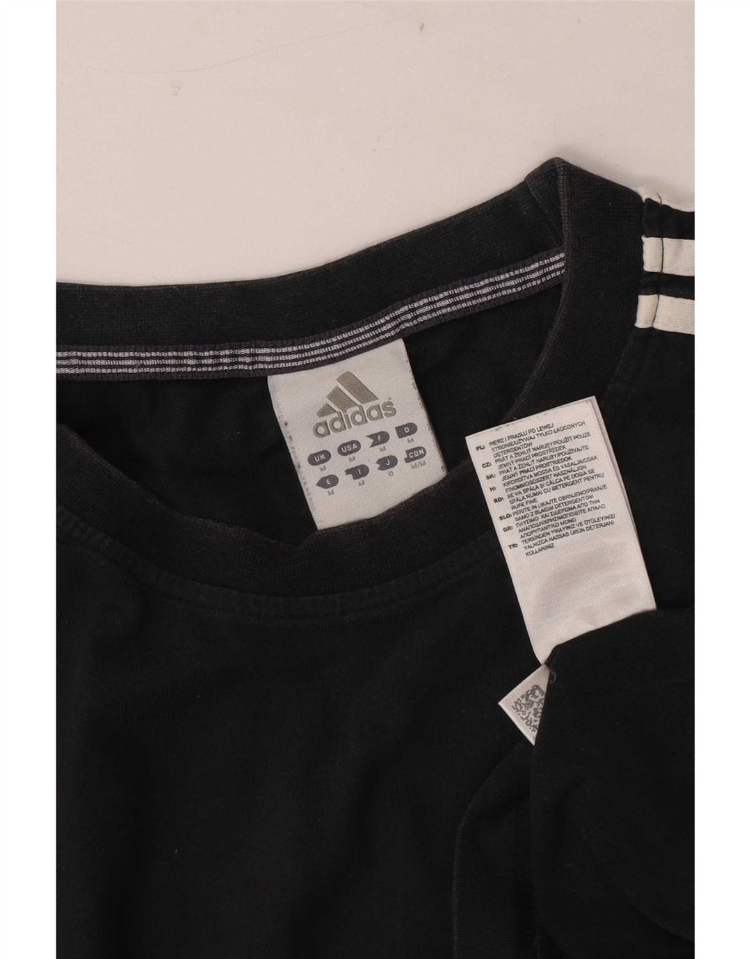 Ανδρικό τοπ Adidas μακρυμάνικο μεσαίο μαύρο βαμβακερό
