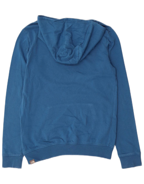 The North Face Boys Hoodie Jumper 14-15 Years XL Blue Cotton