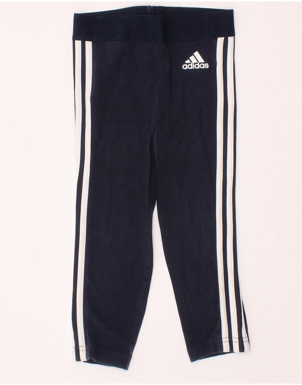 Παντελόνι αθλητικής φόρμας Adidas Baby Boys 18-24 μηνών Navy Blue Cotton