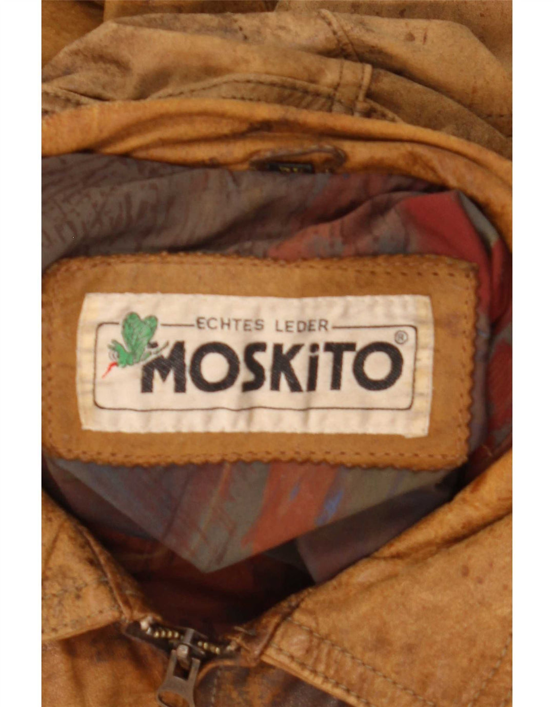 Vintage Ανδρικό Δερμάτινο Μπουφάν UK 40 Large Beige