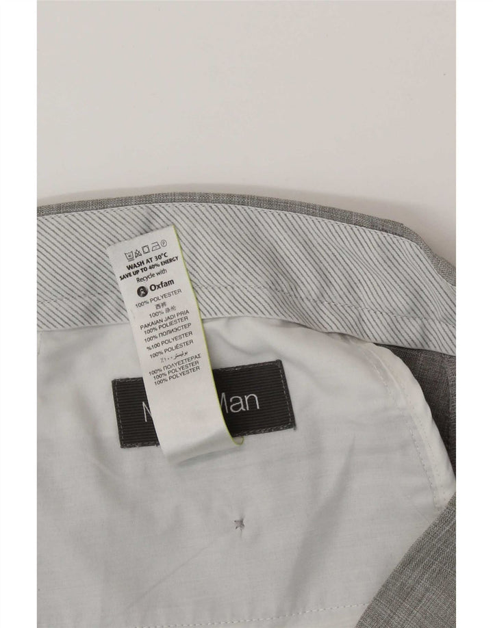 Marks & Spencer Ανδρικό παντελόνι με καρφίτσα W32 L29 Γκρι πολυεστέρας