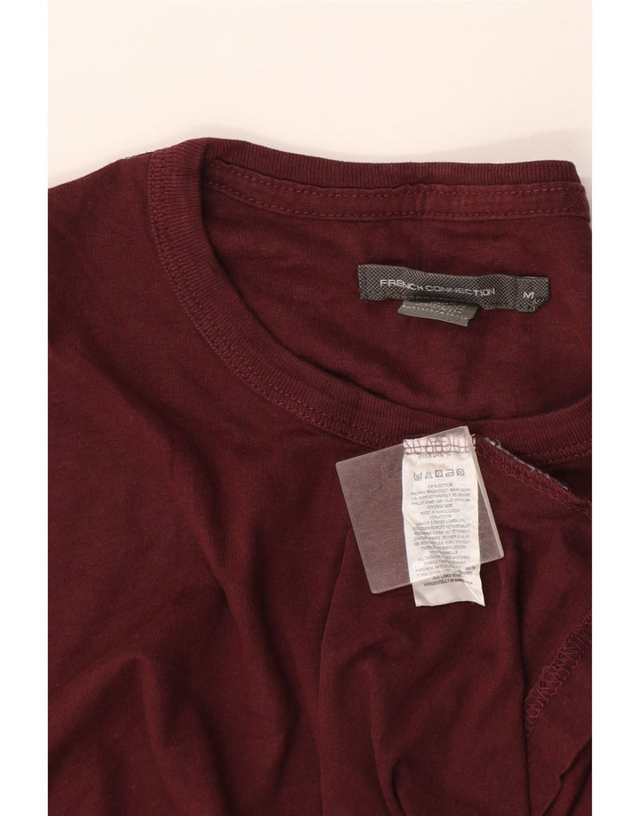 Ανδρικό T-Shirt French Connection Τοπ από μεσαίο μπορντό βαμβάκι