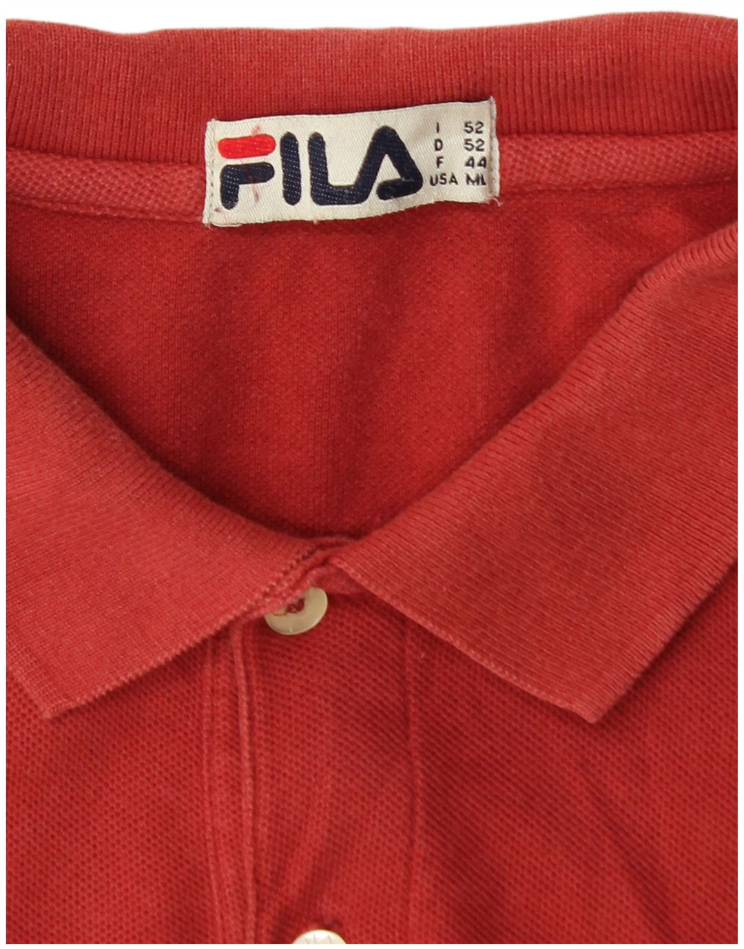 Ανδρικό πουκάμισο πόλο FILA, μεσαίο κόκκινο βαμβακερό