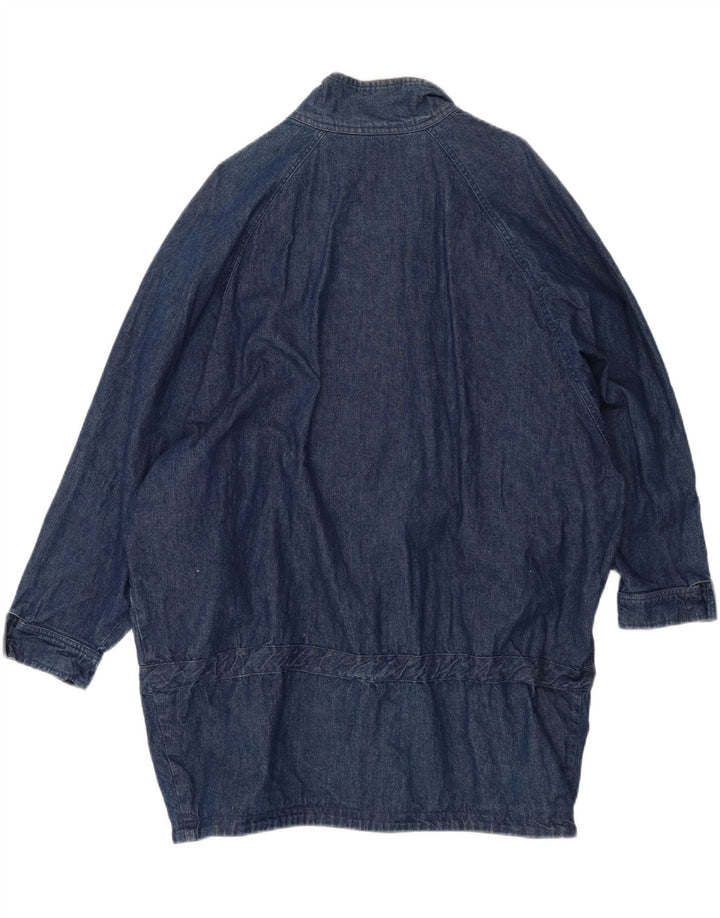 Vintage Γυναικείο Τζιν Παλτό EU 42 Μεγάλο Μπλε Βαμβακερό
