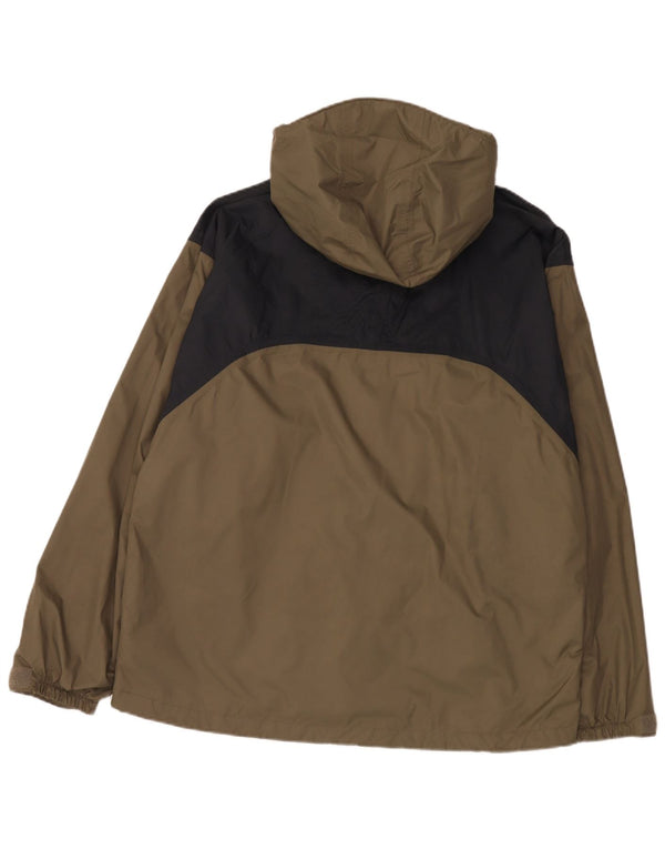 Columbia Ανδρικό μπουφάν βροχής με κουκούλα UK 40 Large Khaki Colourblock