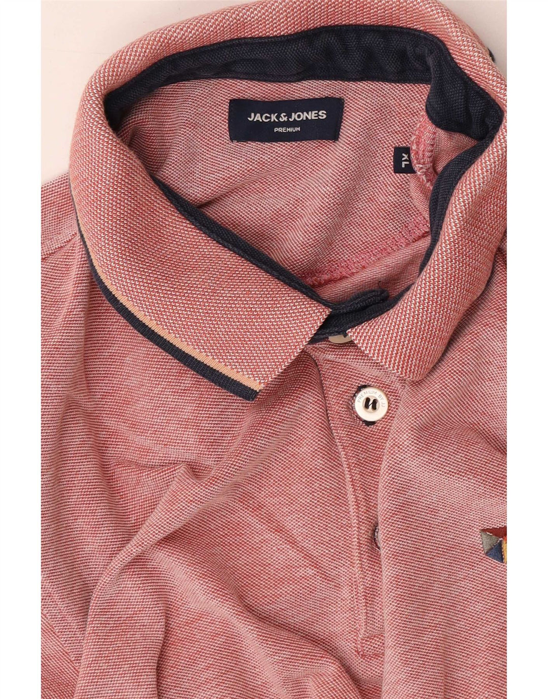 Jack & Jones Ανδρικό Πόλο Μπλουζάκι XL Κόκκινο