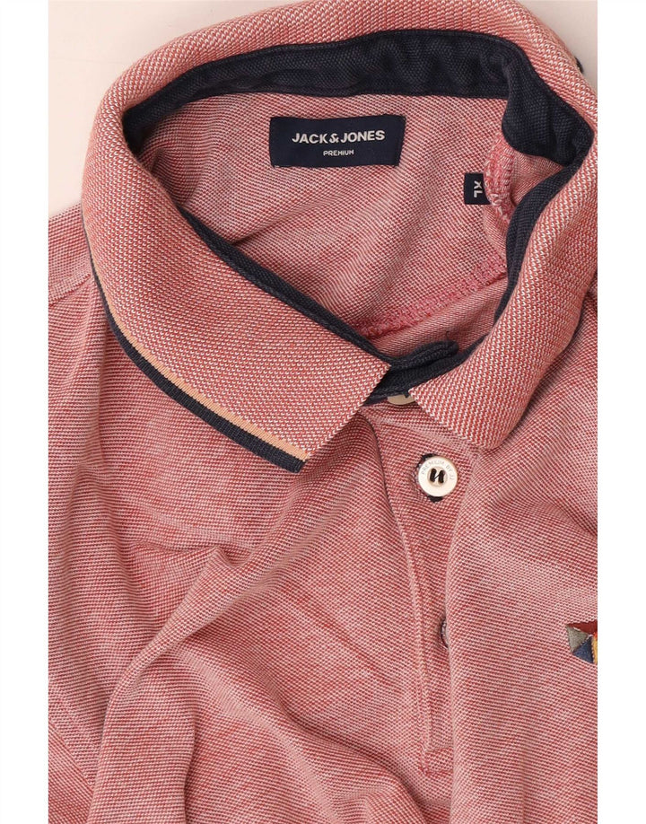 Jack & Jones Ανδρικό Πόλο Μπλουζάκι XL Κόκκινο