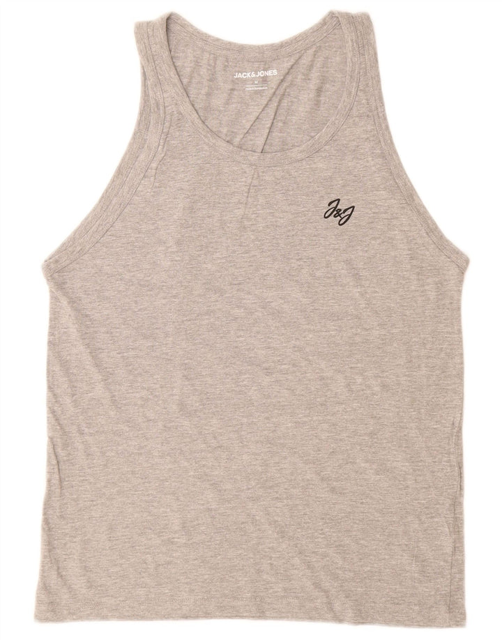 Ανδρικό γιλέκο Jack & Jones, μεσαίο βαμβακερό γκρι