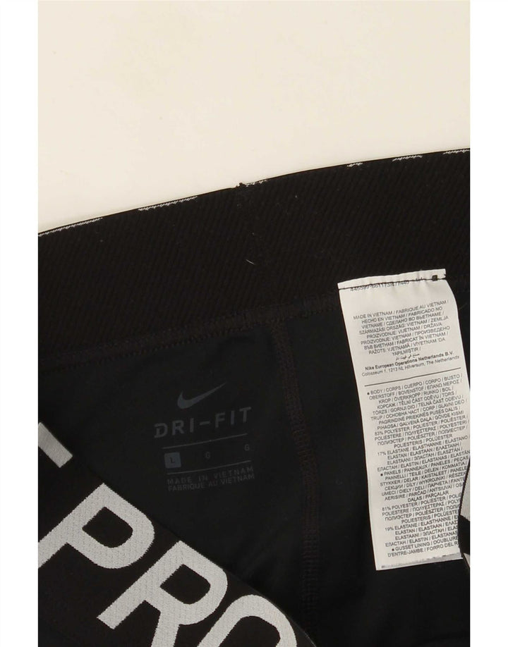 Γυναικείο κολάν Nike Dri Fit Graphic UK 14 Large Black Polyester