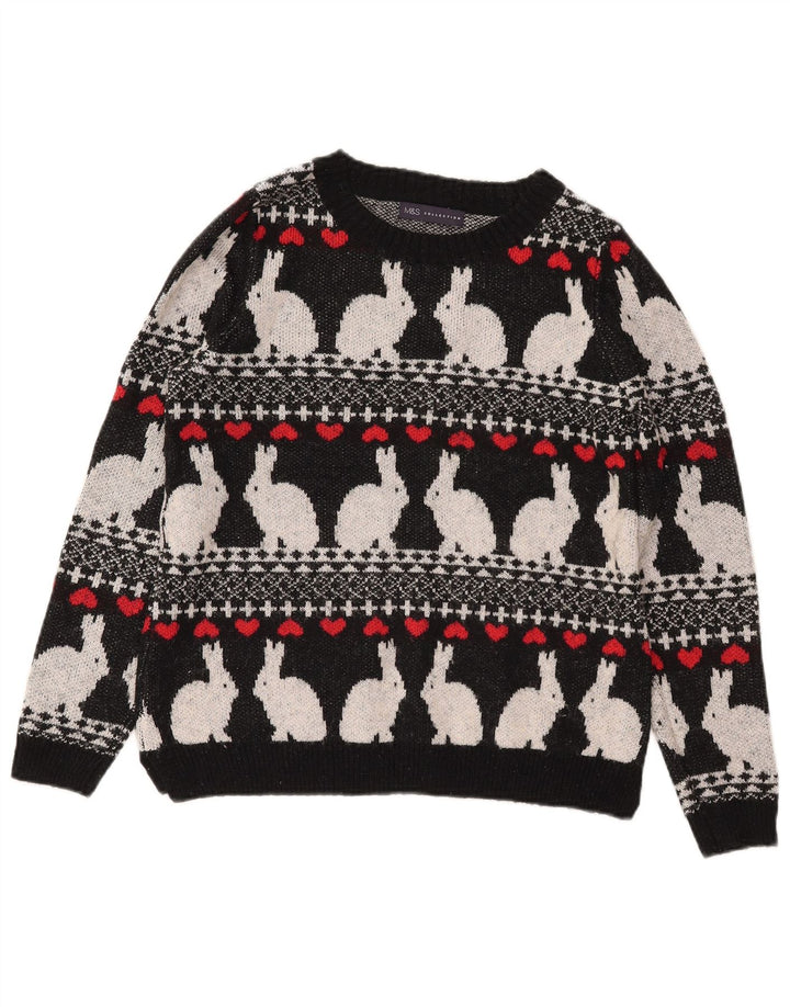 MARKS & SPENCER Γυναικείο πουλόβερ με λαιμόκαυστο UK 10 Small Black