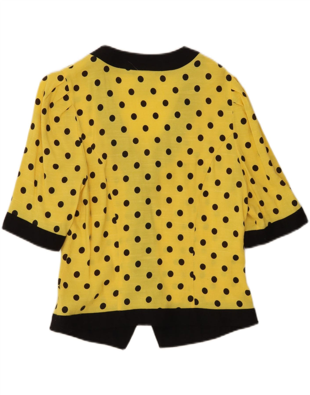 Meico γυναικείο 3/4 μανίκι σακάκι UK 12 μεσαίο κίτρινο πολυεστέρα