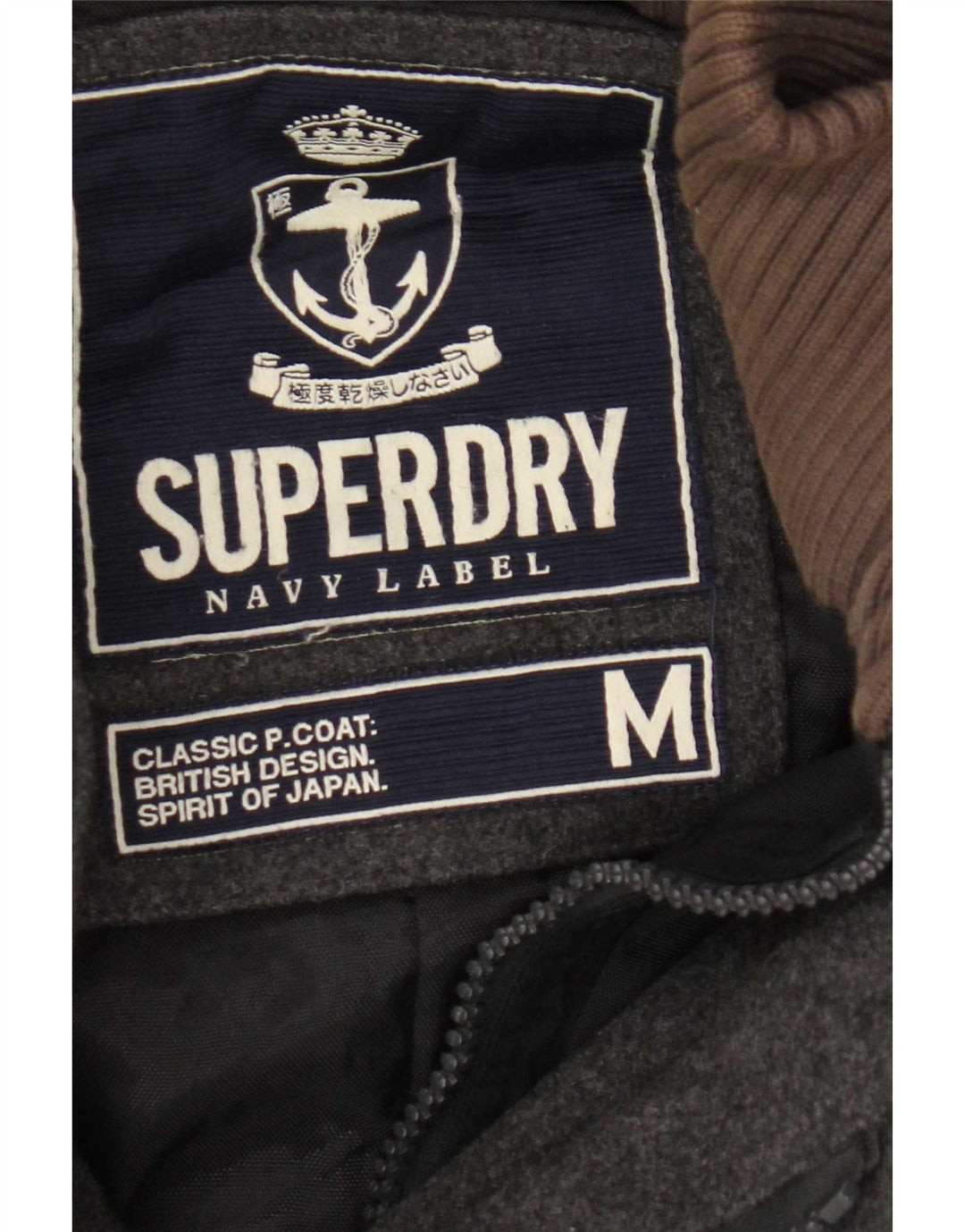 Ανδρικό παλτό μπιζελιού Superdry UK 38 Medium Grey Wool