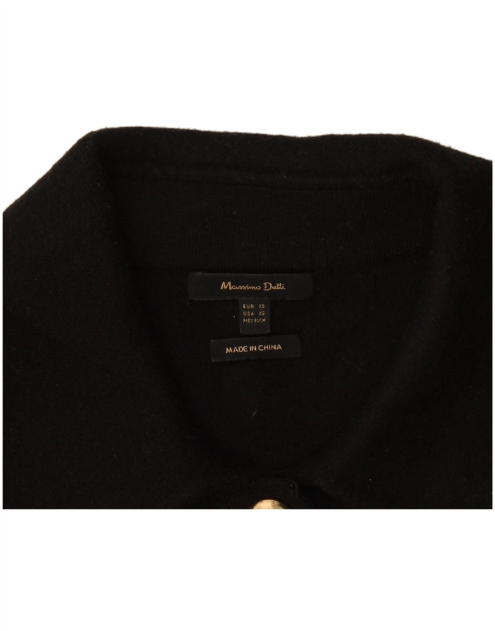Massimo Dutti Γυναικείο Crop Oversized μπουφάν Bolero UK 6 XS Μαύρο