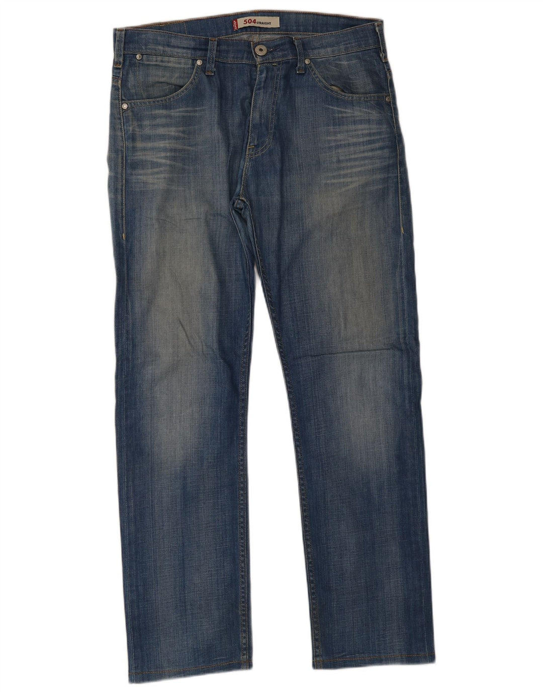 Levi's Mens 504 Straight Jeans W33 L34 Μπλε βαμβακερό