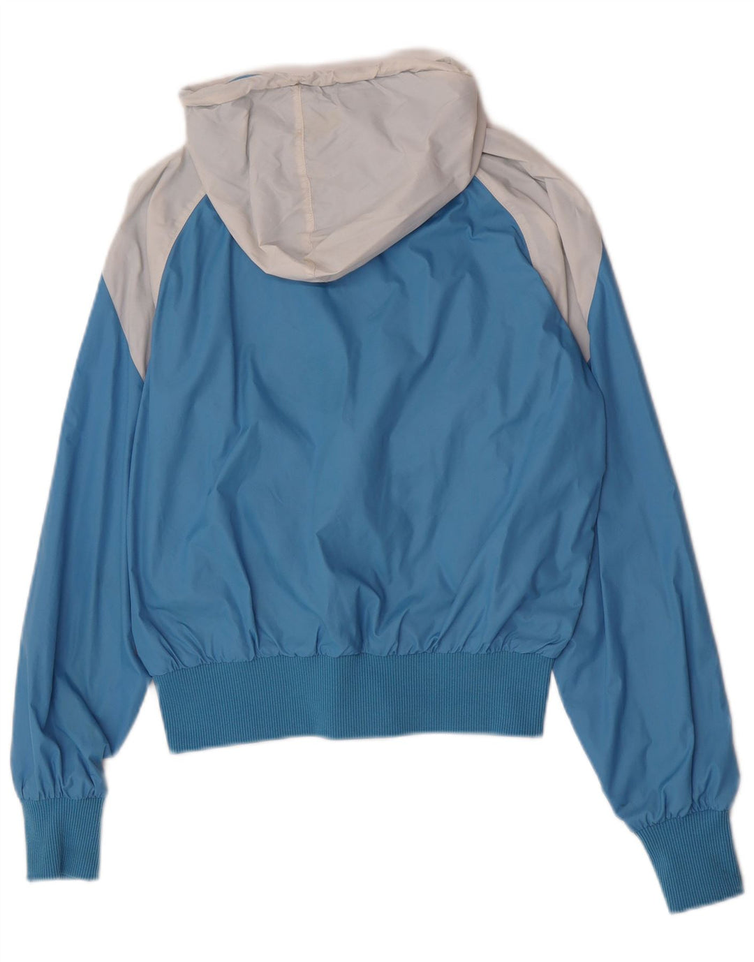 Nike γυναικείο μπουφάν βροχής με κουκούλα UK 10/12 Medium Blue Colorblock Nylon