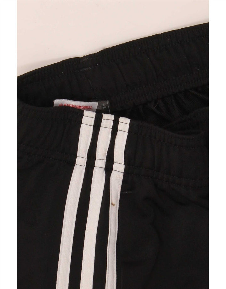 Adidas Boys Tracksuit Trousers Joggers 9-10 Years Black Polyester