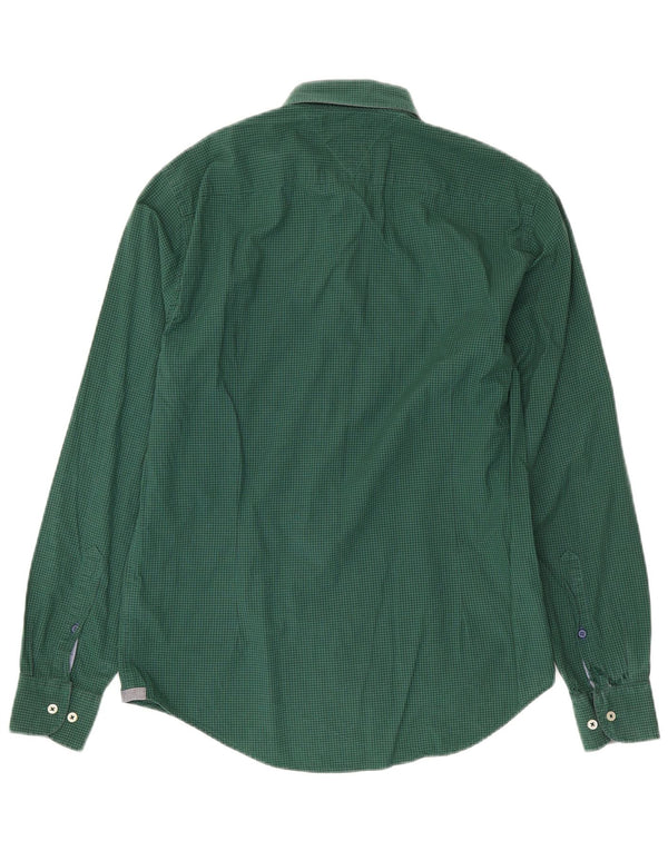Tommy Hilfiger Ανδρικό πουκάμισο New York Fit Small Green Gingham Cotton