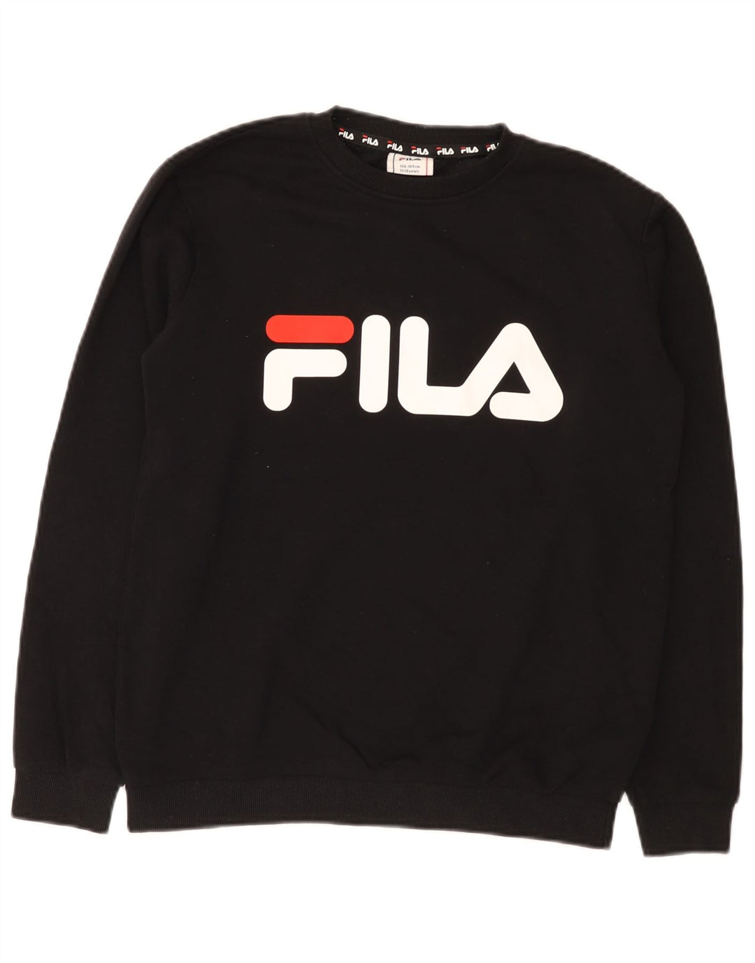 Fila Boys Graphic Φούτερ Jumper 13-14 ετών Μαύρο Βαμβακερό