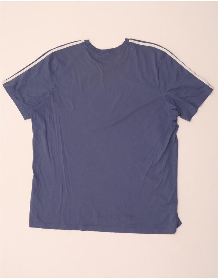 Ανδρικό T-Shirt ADIDAS Top 2XL Μπλε βαμβακερό
