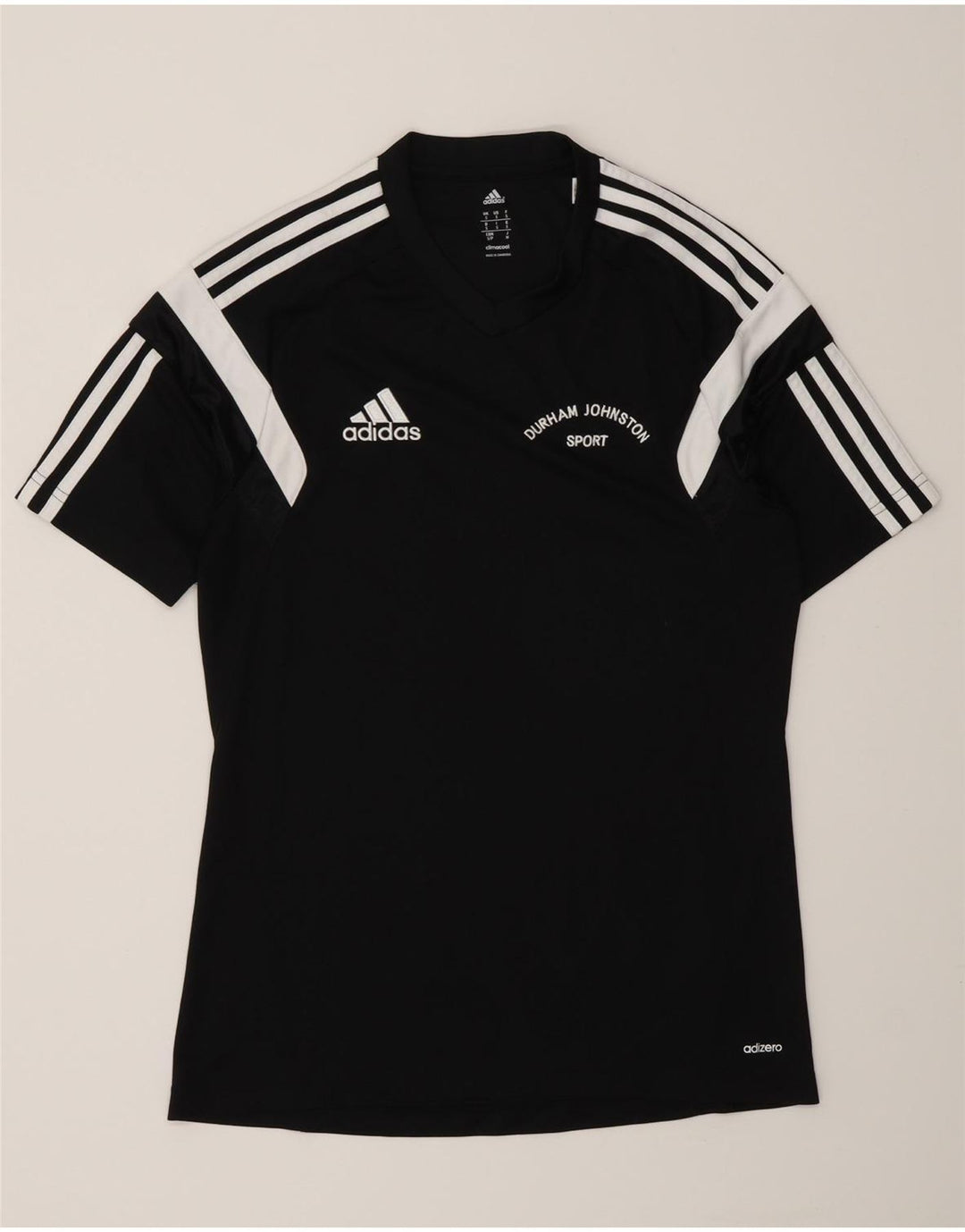 Ανδρικό γραφικό T-shirt Durham Adidas Top Small Black Colourblock Πολυεστέρας