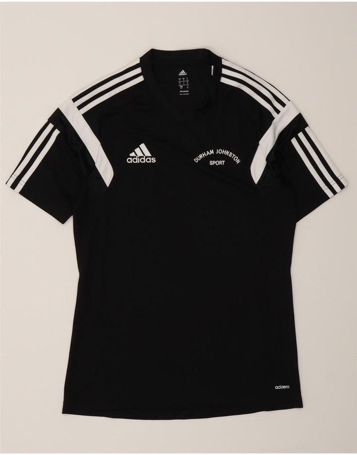 Ανδρικό γραφικό T-shirt Durham Adidas Top Small Black Colourblock Πολυεστέρας