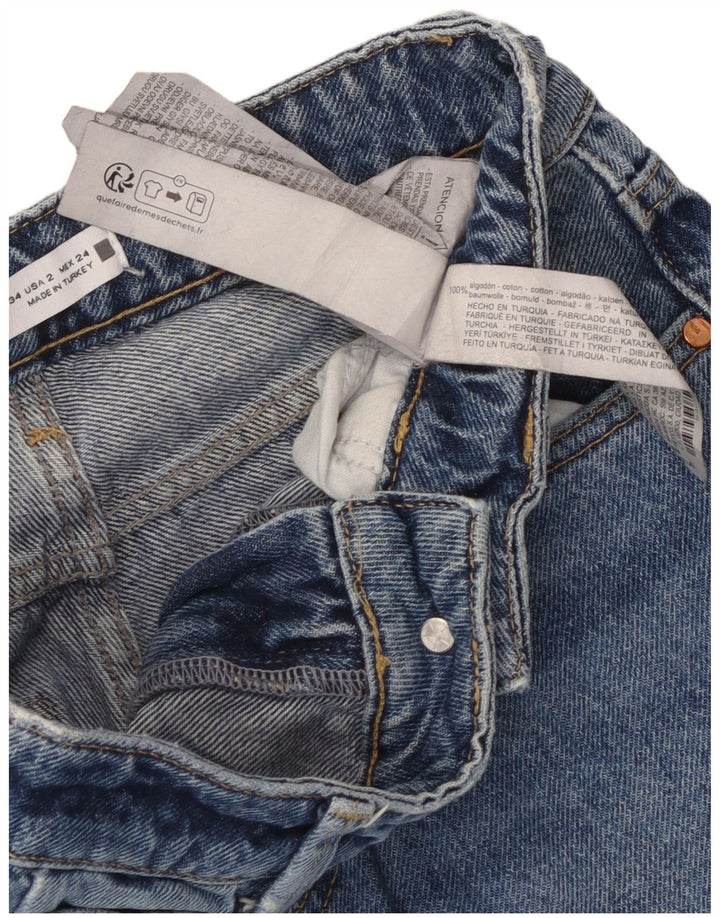 Zara Γυναικείο Straight Jeans EU 34 2XS W24 L29 Blue