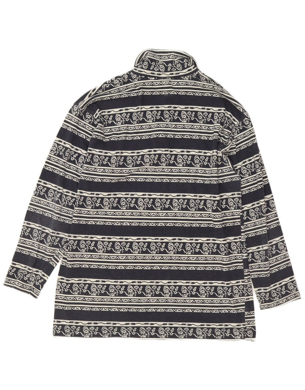 Campagnolo Γυναικεία φούτερ πόλο με λαιμόκοψη Jumper UK 14 Large Navy Blue Floral