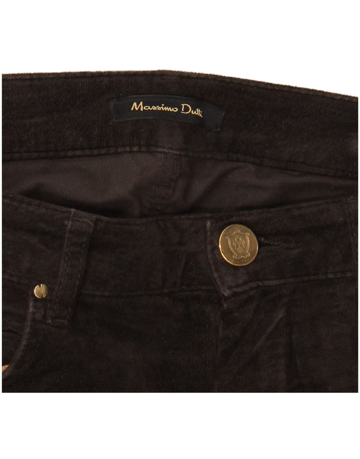 MASSIMO DUTTI Γυναικείο Velvet Casual Παντελόνι EU 34 2XS W24 L30 Καφέ