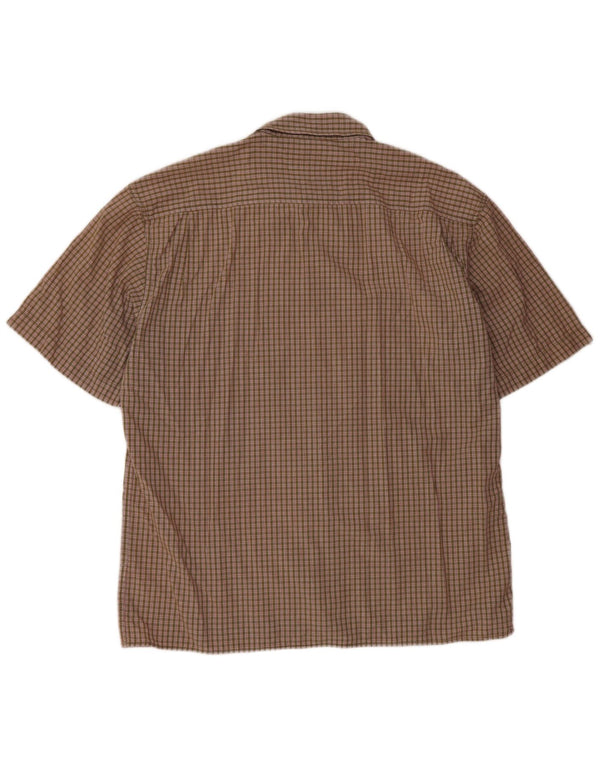 Ανδρικό κοντομάνικο πουκάμισο WRANGLER 2XL Khaki Gingham