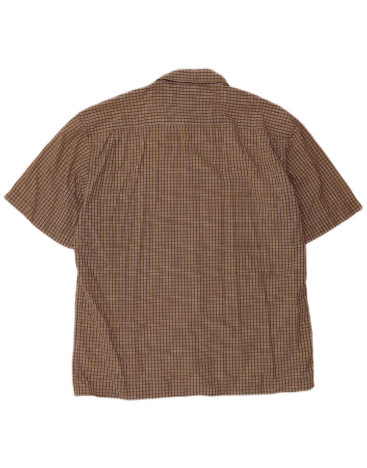 Ανδρικό κοντομάνικο πουκάμισο WRANGLER 2XL Khaki Gingham