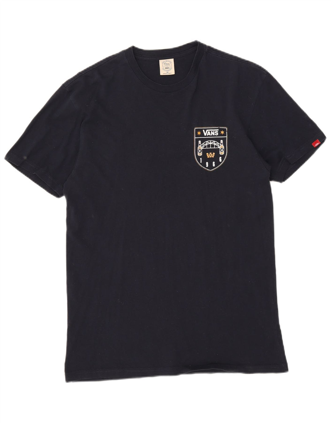 Ανδρικό γραφικό T-Shirt Vans Top Μεσαίο Navy Μπλε Βαμβακερό