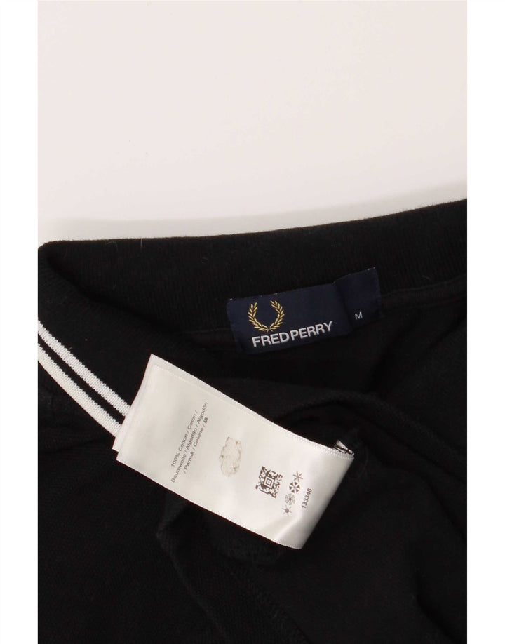 Fred Perry Ανδρικό Πόλο Μπλουζάκι Μεσαίο Μαύρο Βαμβακερό