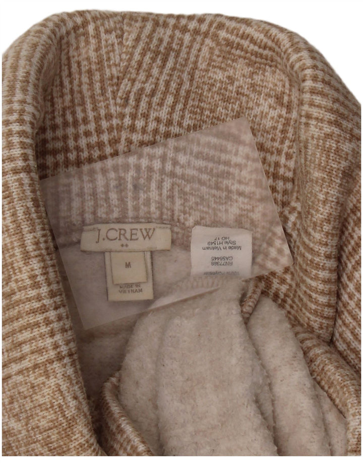 J. CREW Γυναικείο πουλόβερ με ρολό λαιμόκοψη UK 14 μεσαίο μπεζ από πολυεστέρα