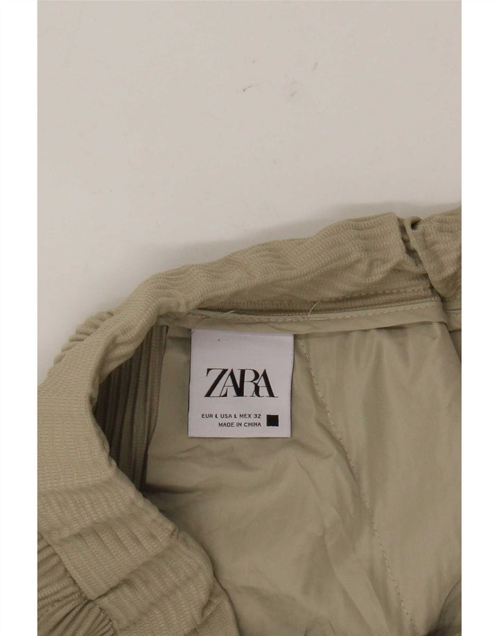 Zara Γυναικείο Κοτλέ Σορτς Μεγάλο W32 Μπεζ