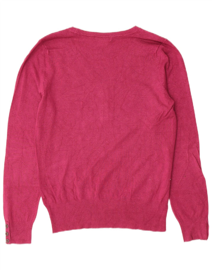 Marks & Spencer Γυναικείο πουλόβερ με λαιμόκοψη UK 14 Medium Pink