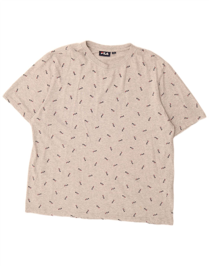 Ανδρικό γραφικό T-Shirt Fila Top XL Γκρι βαμβακερό
