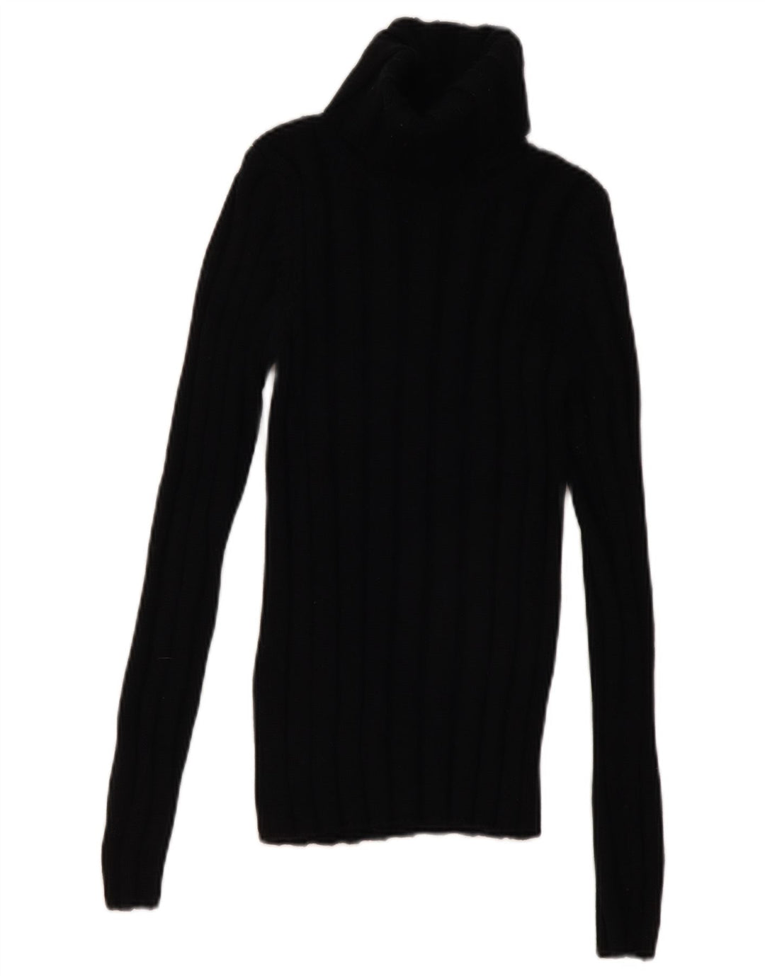 Hugo Boss Γυναικείο πουλόβερ με ρολό λαιμόκοψη UK 8 Small Black Wool