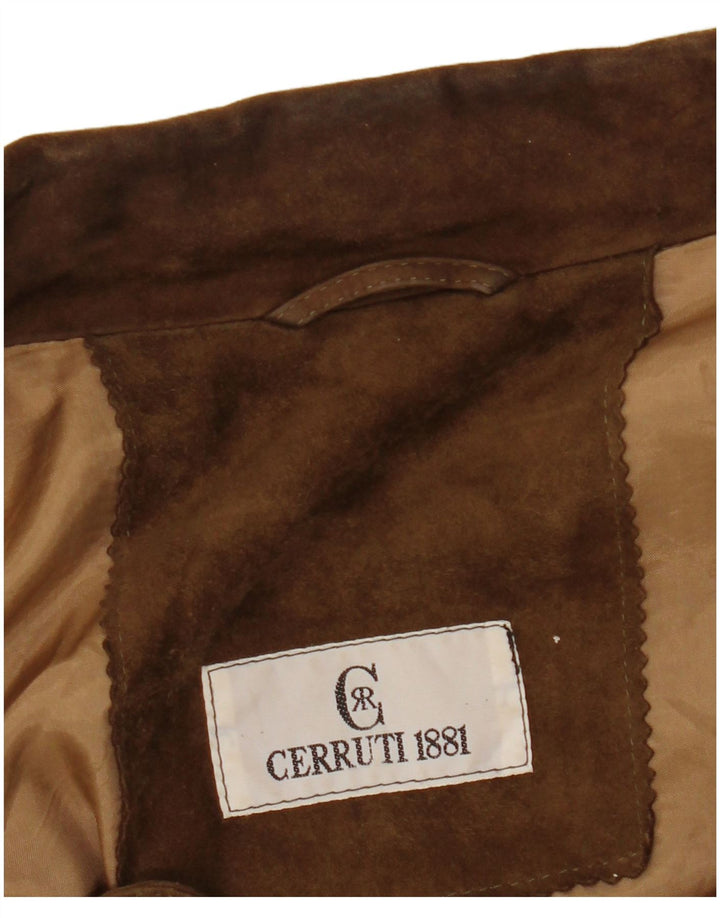 CERRUTI 1881 Ανδρικό Suede Jacket UK 40 Large Brown