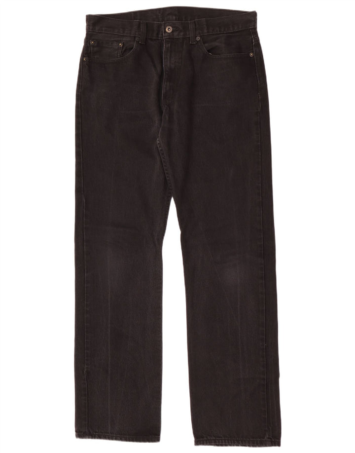 Ανδρικό τζιν Levi's Straight W34 L34 Μαύρο βαμβακερό