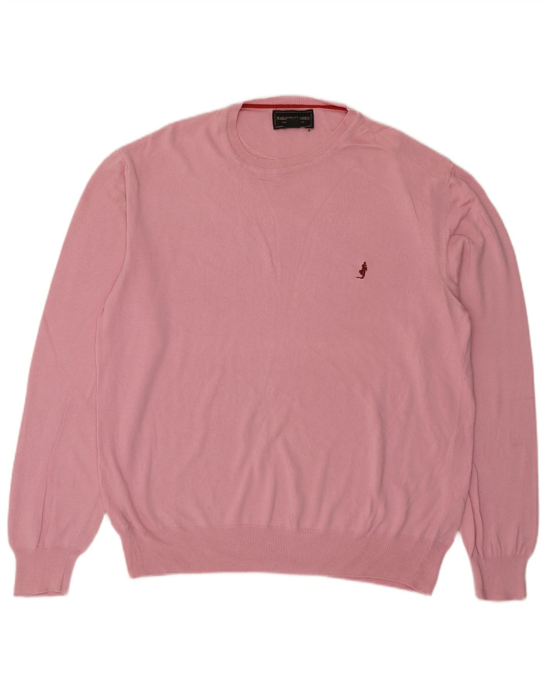 Ανδρικό πουλόβερ Marlboro Classics Crew Neck Jumper 2XL Ροζ βαμβακερό