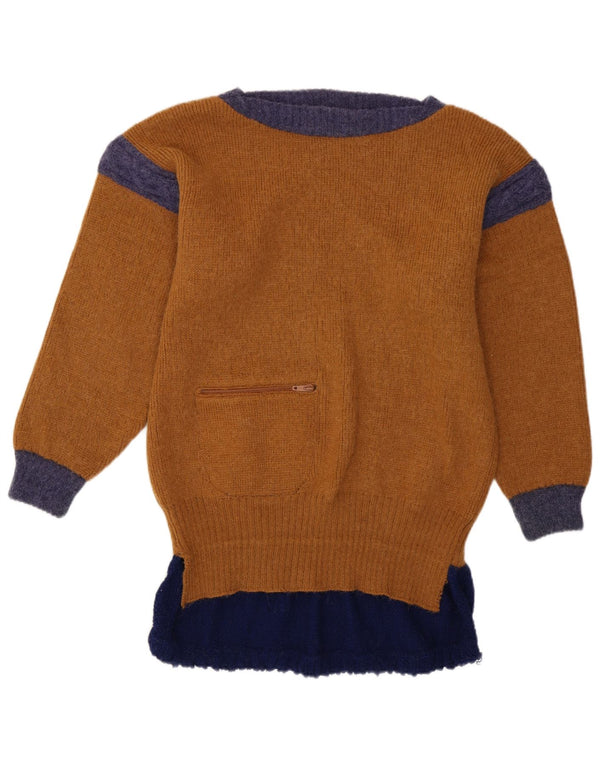 Γυναικείο πουλόβερ Niki Line Boat Neck Jumper UK 12 Medium Brown Colourblock