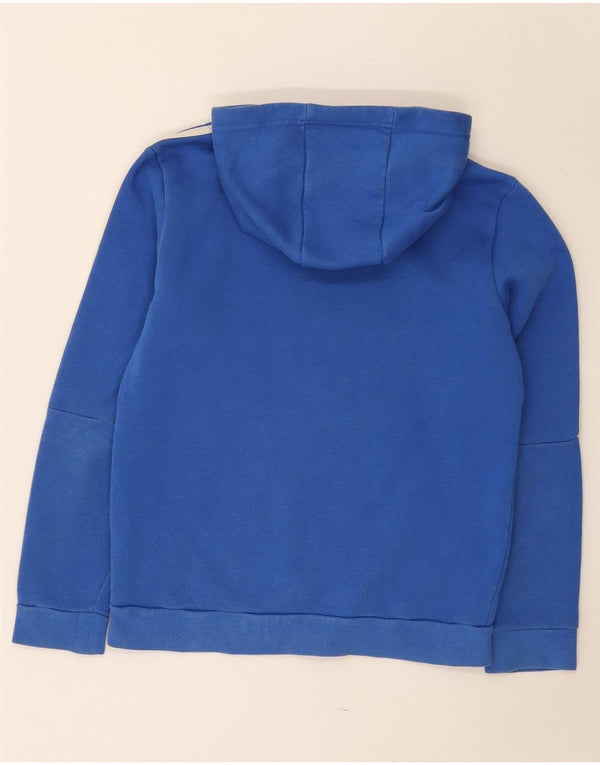 Adidas Boys Hoodie Jumper 11-12 ετών Μπλε βαμβακερό