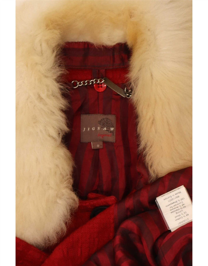 Γυναικείο πανωφόρι Jigsaw UK 8 Small Red Check Cotton